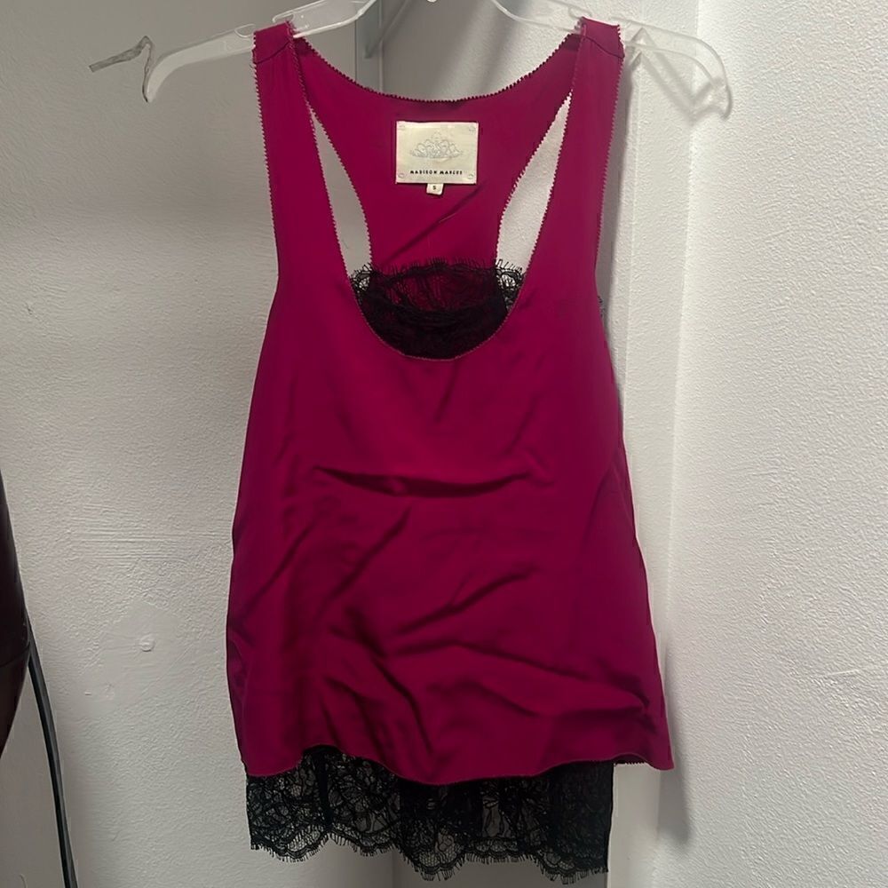 Madison Marcus Magenta Top - BRAND NEW - Size Small Silk Top